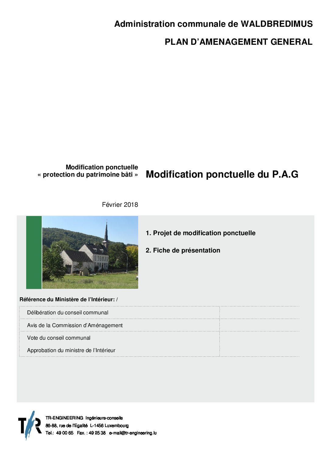 PAG en procédure_Modification ponctuelle _protection du patrimoine bati